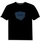3D Cube Construction Animated Flashing LED Panel T-Shirt Animation T Shirts